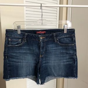 Low Rise Indigo Demin Shorts Size 12